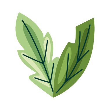 Tropikal yaprak çiçekli orman ikonu