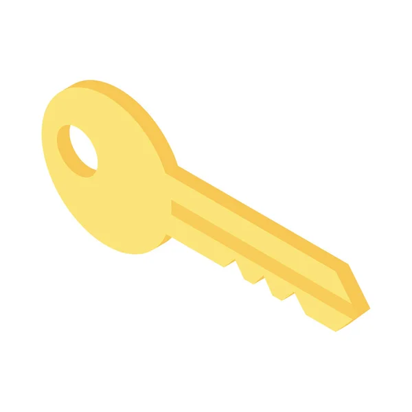 Key Door Security Isolated Icon — Stockový vektor