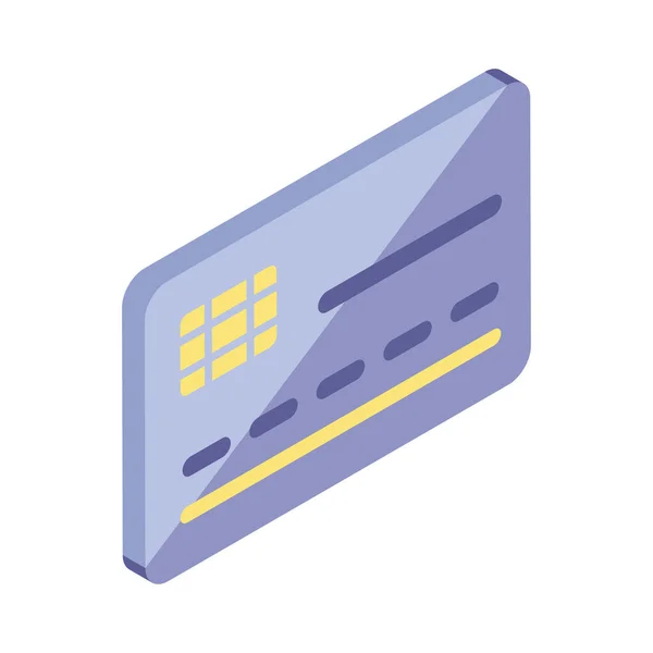 Kreditkortsbank Isolerad Ikon — Stock vektor