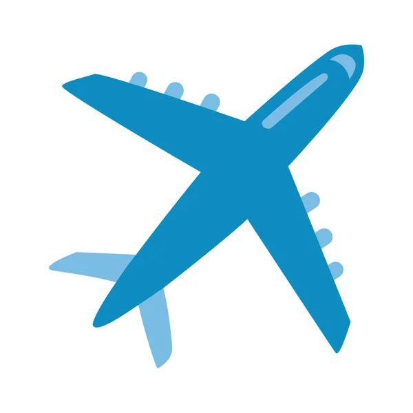 Vliegtuig Reizen Vliegende Geïsoleerde Pictogram — Stockvector