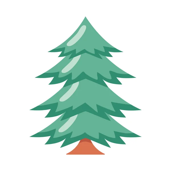 Pine Tree Plant Forest Nature Icon — Vettoriale Stock