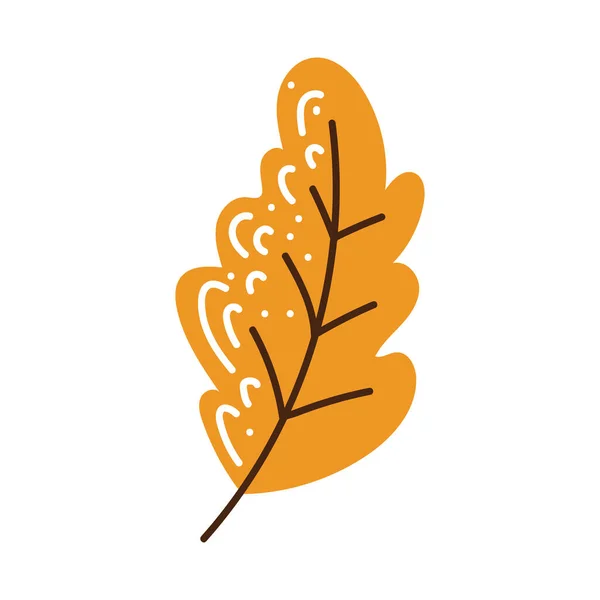 Ikona Jesiennego Sezonu Żółtego Liścia — Wektor stockowy
