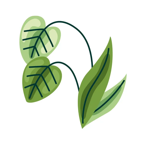 Jungle Zelená Rostlina Příroda Ikona — Stockový vektor