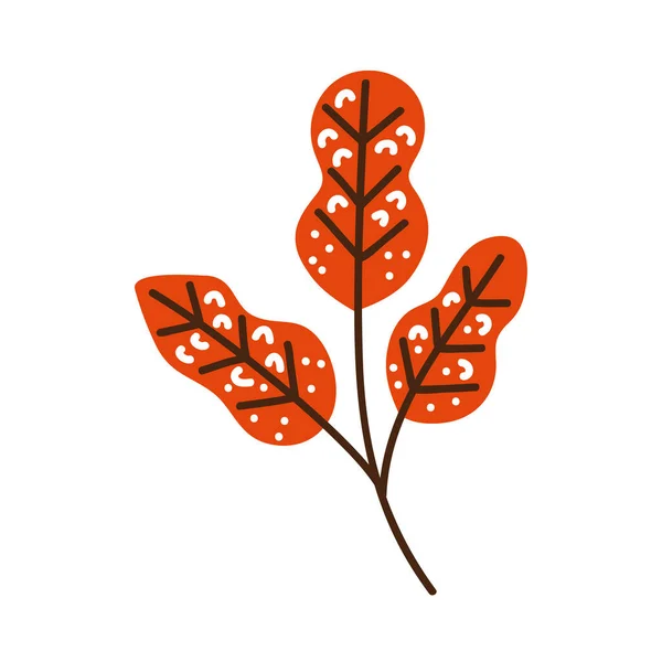 Осенняя Ветвь Красными Листьями — стоковый вектор