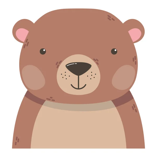 Urso Bonito Animal Caráter Adorável — Vetor de Stock