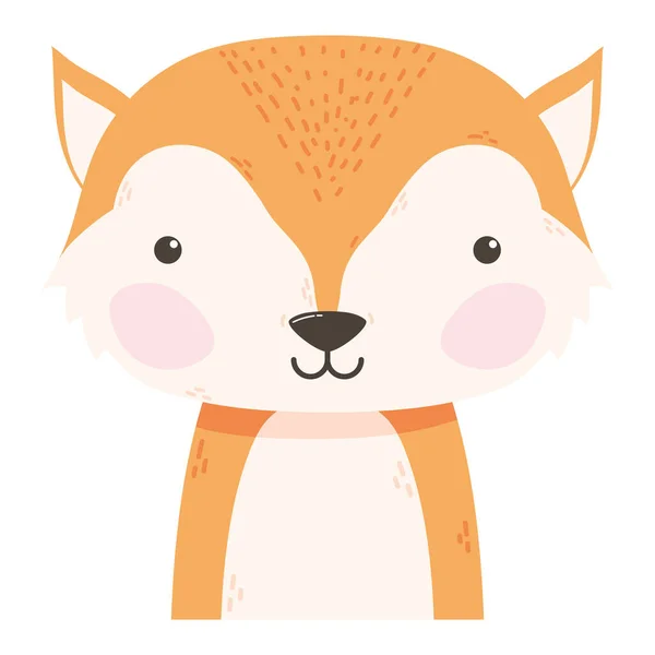 可爱的狐狸可爱的性格 — 图库矢量图片