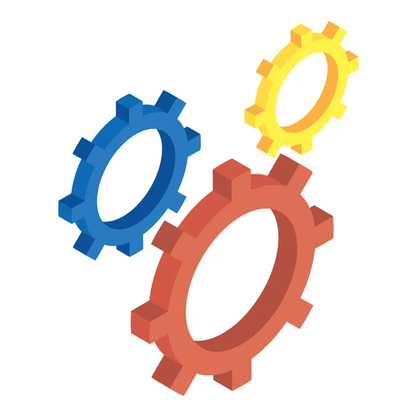 Gears Cogs Setting Machine Icon — Vector de stock
