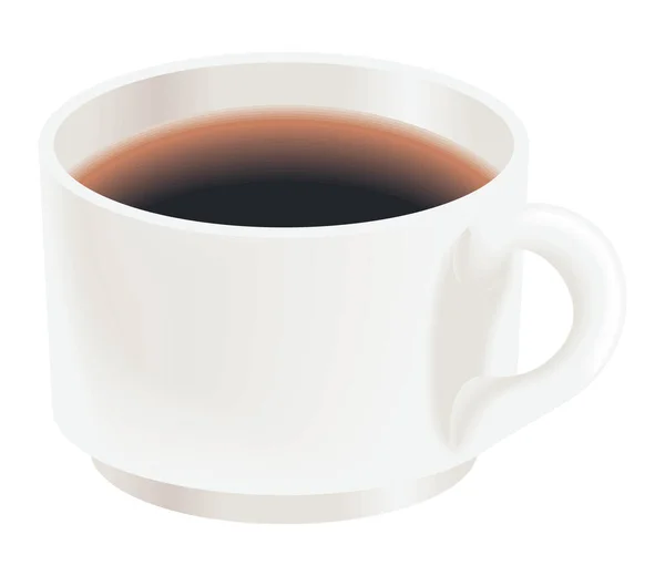 Café Icono Taza Blanca — Vector de stock