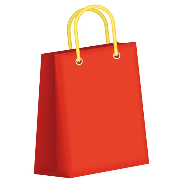 Rote Einkaufstasche Marktzeichen — Stockvektor