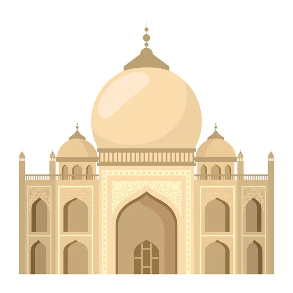 Taj Mahal Famous Landmark Icon — Image vectorielle