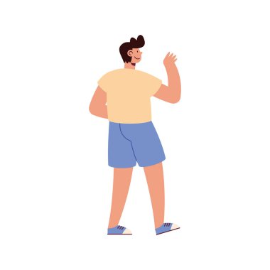 Genç adam kurtarıcı duruş karakteri