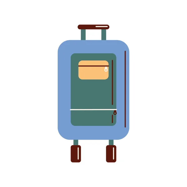 Blue Suitcase Wheels Icon — Vector de stock