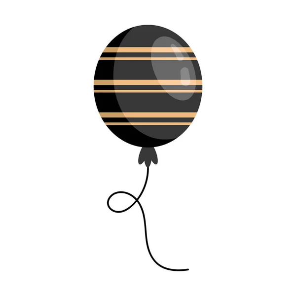 黑色气球氦气漂浮图标 — 图库矢量图片