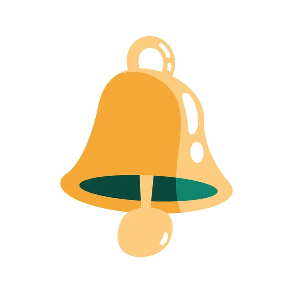 Merry Christmas Golden Bell Icon — Stock Vector