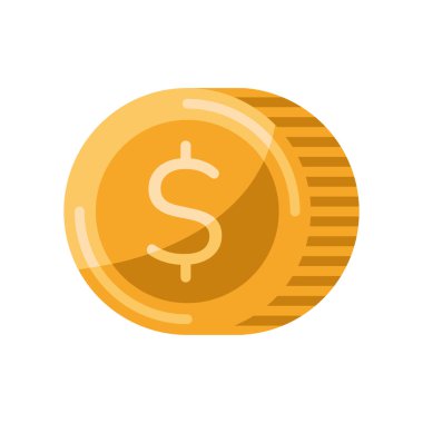 madeni para dolar altın ikonu