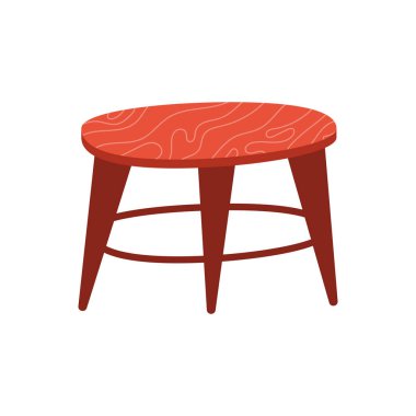 Tahta sandalye mobilyaları izole edilmiş simge