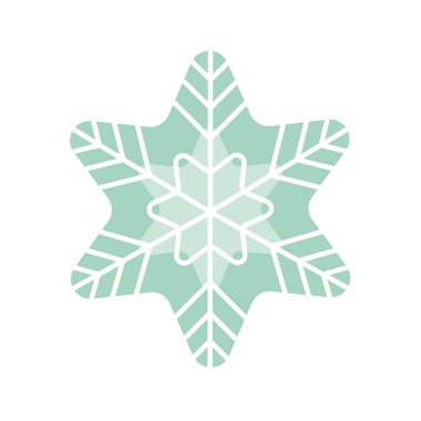Yılbaşı yıldızı kar tanesi dekoratif simgesi
