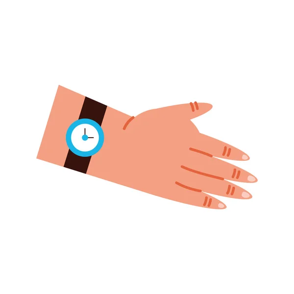 Hand Human Wristwatch Icon — Stock Vector