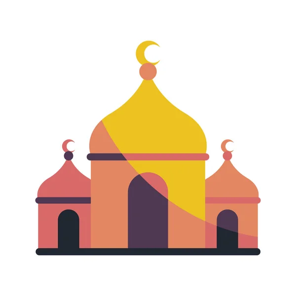 黄金のモスクイスラム文化のアイコン — ストックベクタ