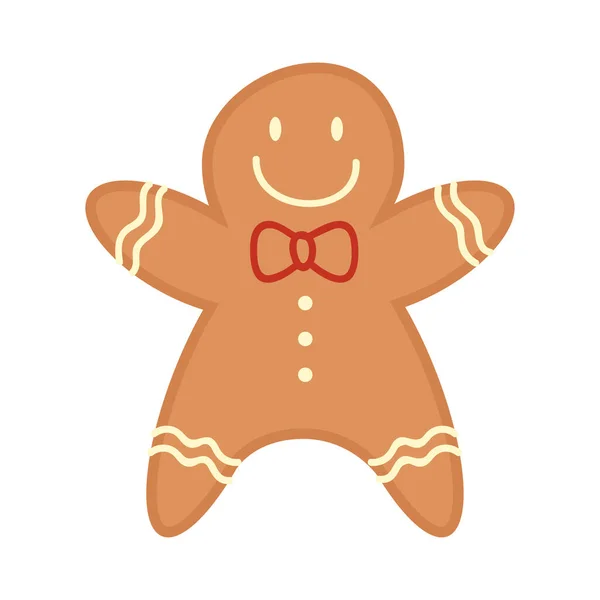 Vánoční Sladký Zázvor Cookie Ikona — Stockový vektor