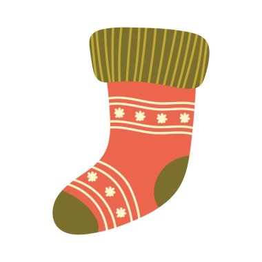 Mutlu noeller dekoratif çorap ikonu