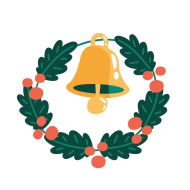 Çan ikonlu Noel tacı