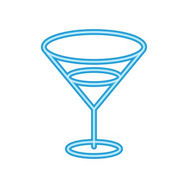 Margarita kokteyl bardağı neon parti ikonu