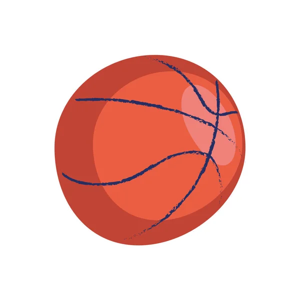 Basketboll Sport Ballong Utrustning Ikon — Stock vektor