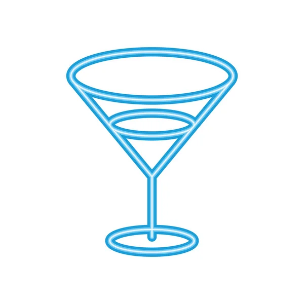 Margarita Coktail Cup Neon Party Icon — Stock Vector