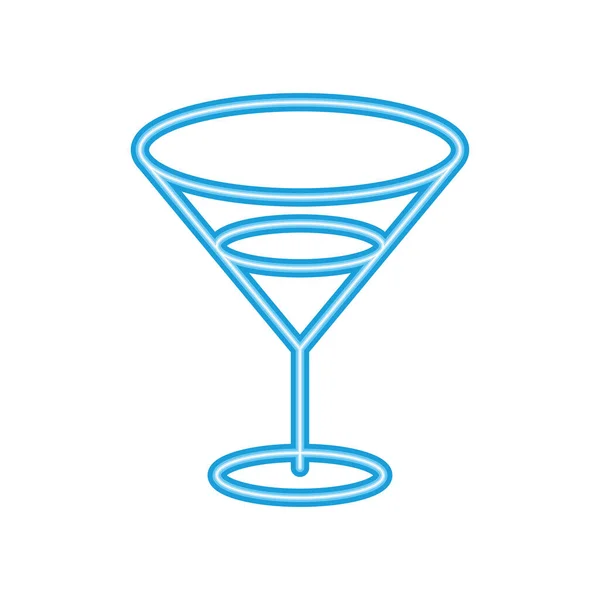 Margarita Coktail Cupa Neon Petrecere Icon — Vector de stoc