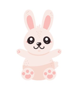 Sevimli tavşan kawaii hayvan simgesi