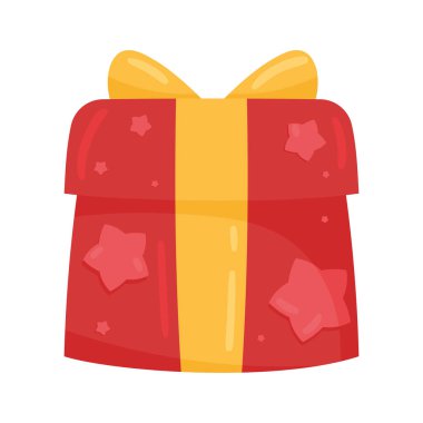 Mutlu Noeller kırmızı hediye ikonu