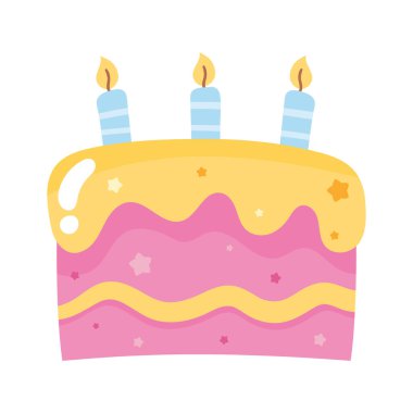 Doğum günü pastası mumlar simgesiyle