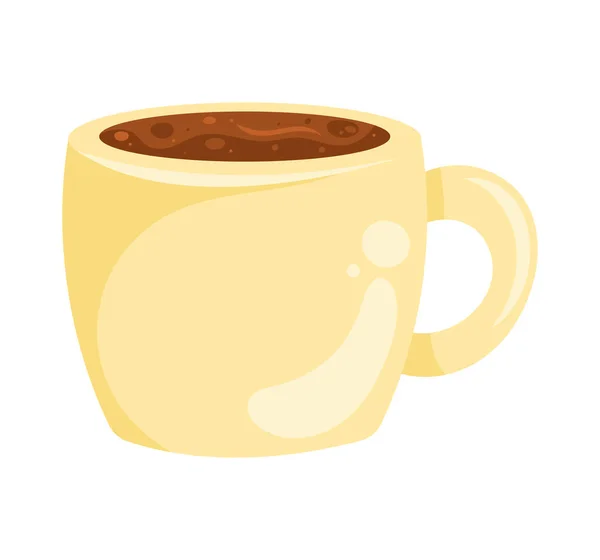 Café Icono Taza Cerámica — Vector de stock