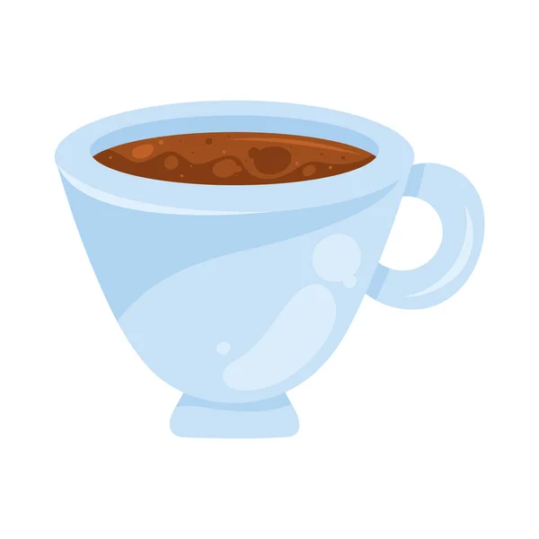 Blaue Tasse Mit Kaffee Symbol — Stockvektor