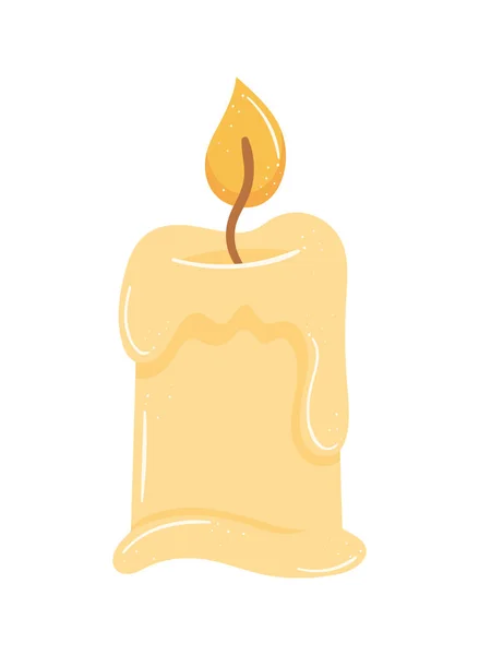 Candle Wax Fire Icon — Stock Vector