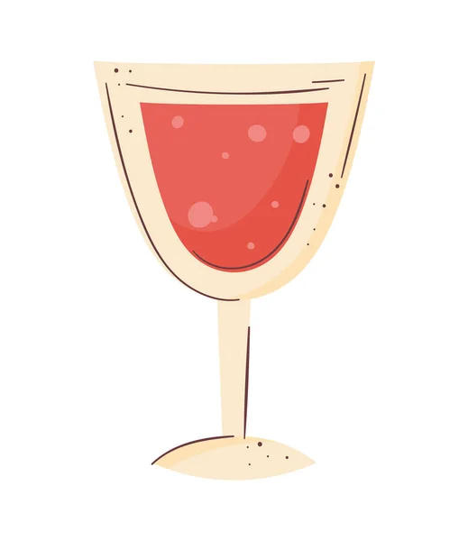 Κόκκινο Ποτήρι Κρασί Ποτό Εικονίδιο — Διανυσματικό Αρχείο
