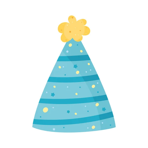 Blue Party Hat Accessory Icon — Vettoriale Stock