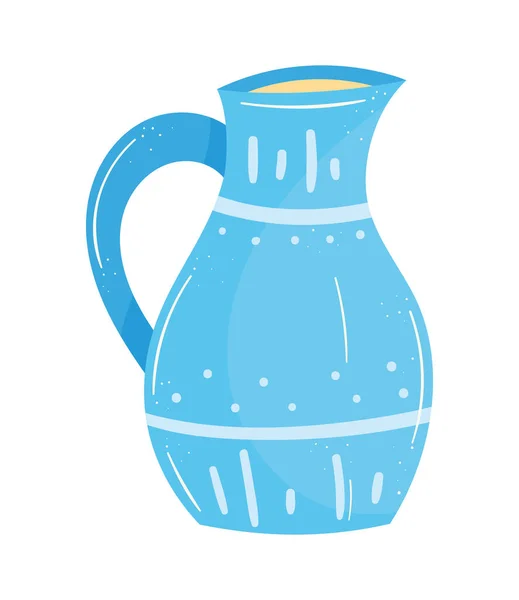 Синій Кухонний Посуд Керамічна Ікона — стоковий вектор