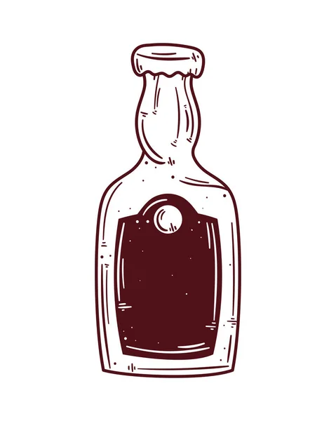 Αλκοόλ Μπουκάλι Ποτό Σκίτσο Ivon — Διανυσματικό Αρχείο