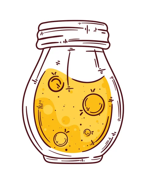 Icono Bebida Desintoxicante Amarillo Fresco — Vector de stock