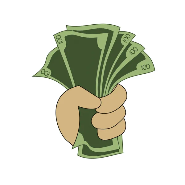 Money in hand — Stock Vector