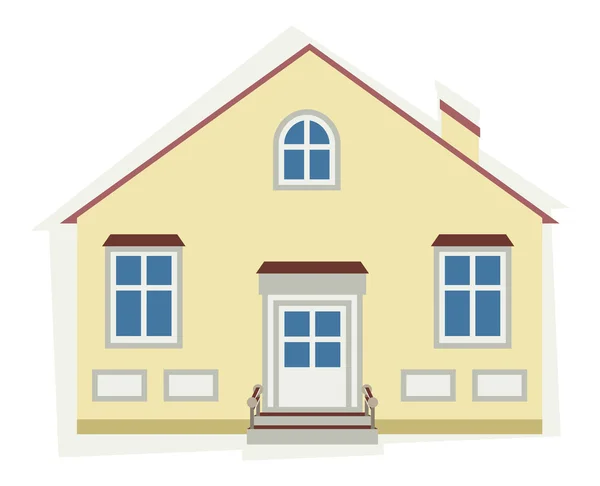 Beige house — Stock Vector