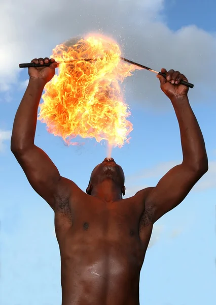 Fire Eater at the Circus — Stock Photo, Image