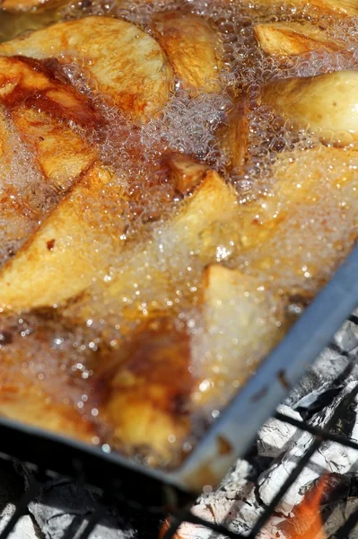 Patata Cuñas Freír —  Fotos de Stock