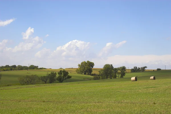 Terras agrícolas e campos — Fotografia de Stock