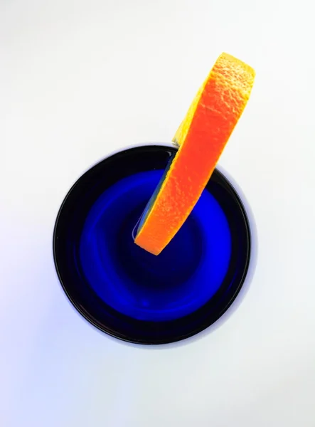 Water and Orange from Top — Stock Photo, Image