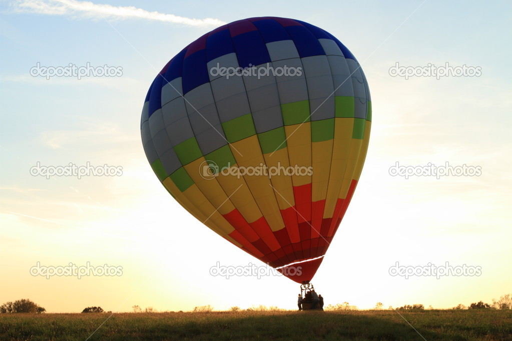 Hot Air Balloon landing