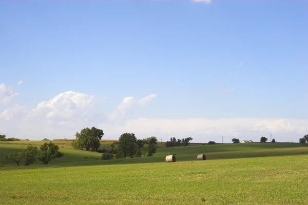 Terras agrícolas e campos — Fotografia de Stock