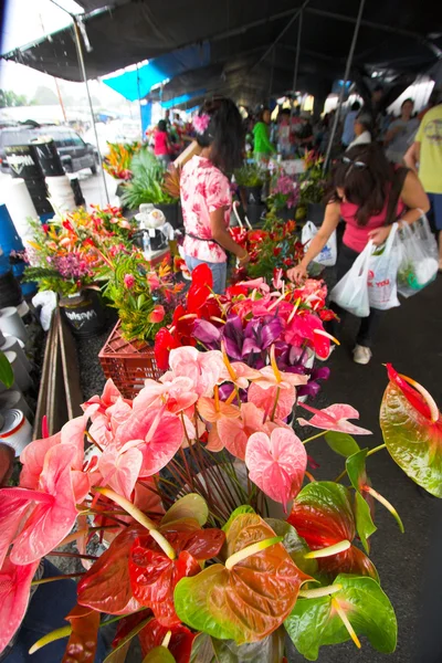 Fiori in Farmers Market in Hilo — Foto Stock